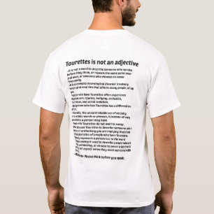 T-shirt Tourettes n'est pas un adjectif