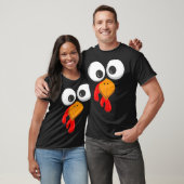 T-shirt Tourkey Face Crazy Eyes Funny Thanksgiving (Unisexe)