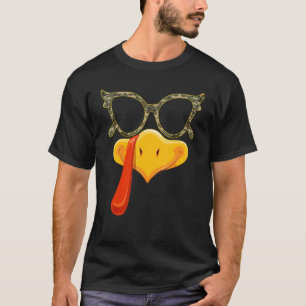 T-shirt Tourkey Face Thanksgiving Family Camofloe