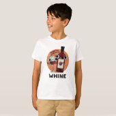 T-shirt Tourne à vin drôle de Whine (Devant entier)