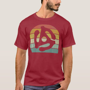 T-shirt Tourne-disque de carte Retro DJ 45 tr/min vintage