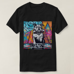 T-shirt Tourne-disque de rue DJ Dog Graffiti