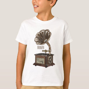 T-shirt Tourne-disque dessin animé