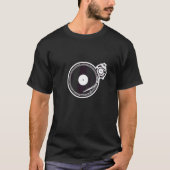 T-shirt Tourne-disque Dj Avec Stylet Et Scratc Graphique A (Devant)