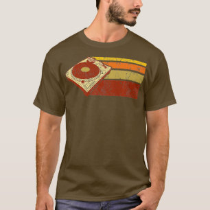 T-shirt Tourne-disque DJ vintage T Chemise Couleurs chaude