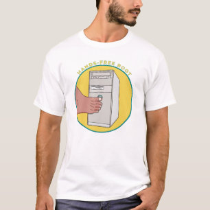 T-shirt Tourne-vis sans les mains Tour de l'ordinateur vin
