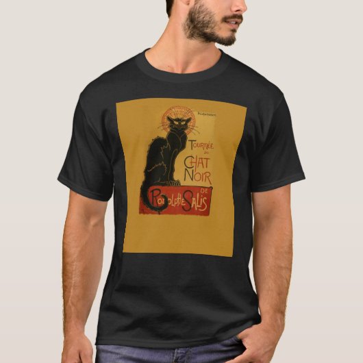 T-shirt Tournee de Conversation Noir Chat noir (Devant)