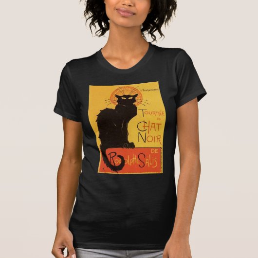 T-shirt Tournée du Chat Noir, cru de chat noir de Steinlen (Devant)