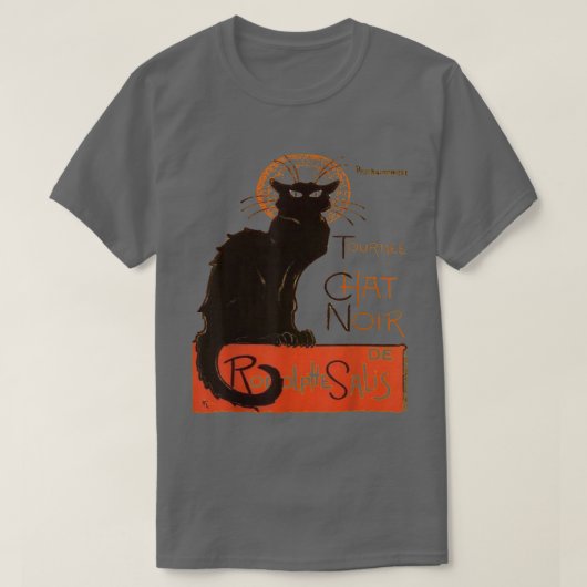 T-shirt Tournee du chat noir Paris Distressed Vector (Design devant)