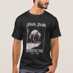 T-shirt Tournée européenne de la peste noire Rat de la pes