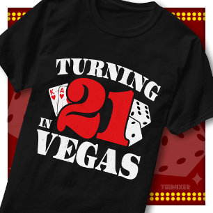 T-shirt Tourner 21 à Vegas Équipe de fête d'anniversaire d