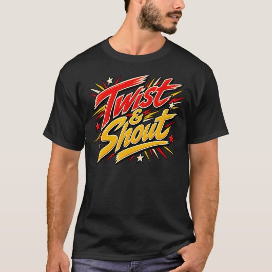 T-shirt Tourner et crier (Devant)
