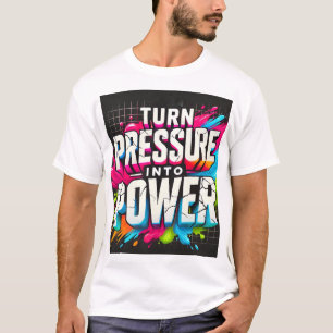 T-shirt **"Tourner La Pression Vers Le Pouvoir" Splash Mot