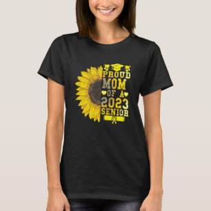 T-shirt Tournesol 2023 Maman fière d'un senior diplômé 202