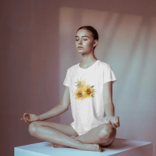 T-shirt Tournesol à l'aquarelle