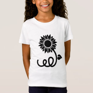 T-Shirt Tournesol à tige courbée