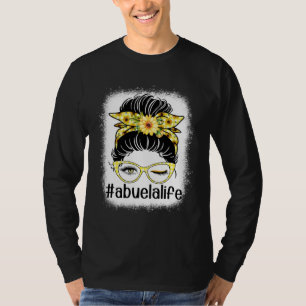 T-shirt Tournesol Abuela Vie Chignon Désordonné Blonde Mèr