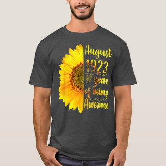 T-shirt Tournesol Août 1923 97 Années D'Être Étonnant 97