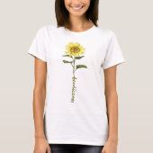 T-shirt Tournesol Aquarelle Bendicenos (Devant)