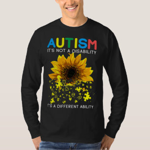 T-shirt Tournesol Autisme Ce N'Est Pas Un Handicap C'Est U