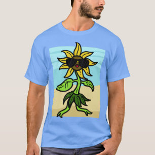 T-shirt Tournesol avec lunettes de soleil au soleil
