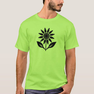 T-shirt Tournesol avec pétales et feuilles stylisés