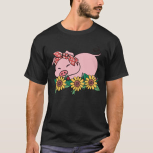 T-shirt Tournesol Bandana de porc mignon