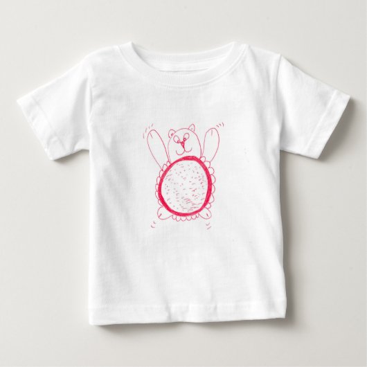 T-shirt Tournesol Bear Baby American Apparel (Devant)