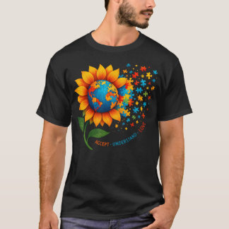 T-shirt Tournesol de sensibilisation à l'autisme