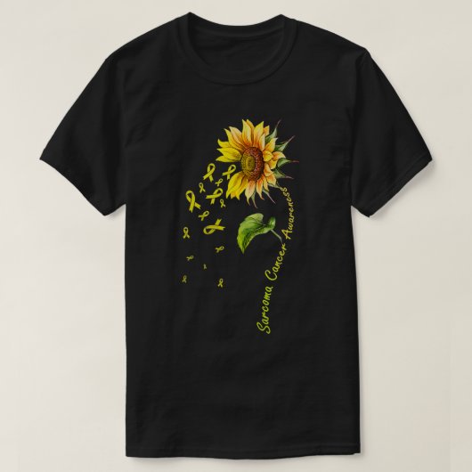 T-shirt Tournesol de sensibilisation au sarcome (Design devant)