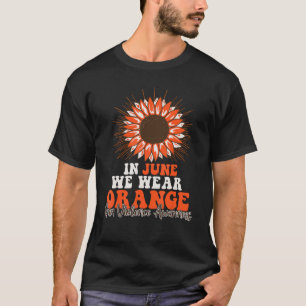 T-shirt Tournesol En Juin Nous Portons Orange Gun Violence