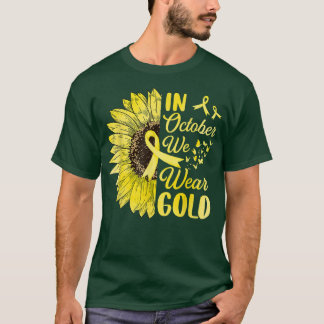 T-shirt Tournesol En Septembre Nous Portons Or Enfance Can
