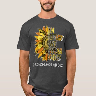 T-shirt Tournesol En Septembre Porter Or Enfance Cancer