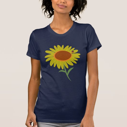 T-shirt Tournesol et coccinelle (Devant)