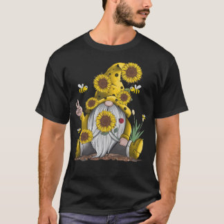 T-shirt Tournesol Gnome Avec Abee Hippie Gnome