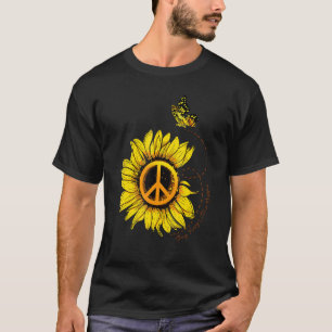 T-shirt Tournesol Gnome Avec Abee Hippie Gnome Pour Fleur