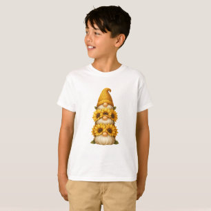 T-shirt Tournesol Gnome sourires cachés sous l'or