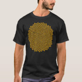 T-shirt Tournesol, Graine, Fibonacci, Spirale, Ratio Or,  (Devant)