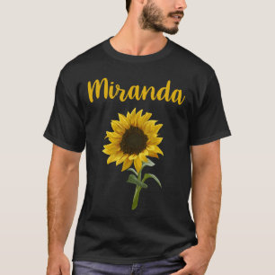 T-shirt Tournesol heureux - Nom Miranda