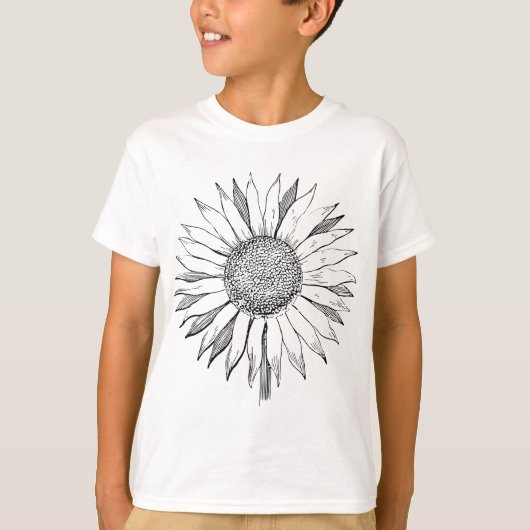 T-shirt Tournesol illustré (Devant)