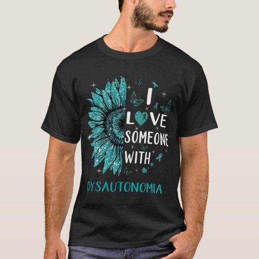 T-shirt Tournesol J'Aime Quelqu'Un Avec Dysautonomia (Devant)
