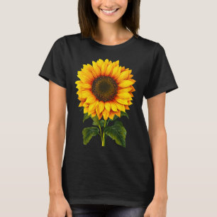 T-shirt Tournesol jaune aquarelle jardin botanique été