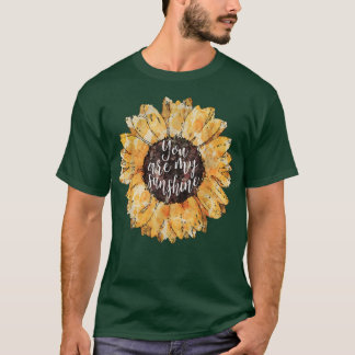 T-shirt Tournesol Jaune, aquarelle, mignonne, soleil, fleu