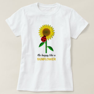 T-shirt Tournesol jaune fleur heureux d'été