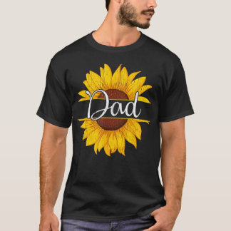 T-shirt Tournesol jaune vintage d'été