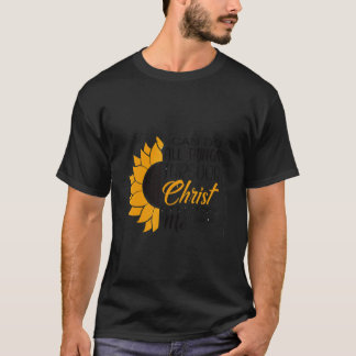 T-shirt Tournesol Je peux faire des choses à travers le ch