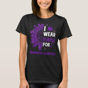 T-shirt Tournesol Je Porte Violet Pour Sensibiliser À La F