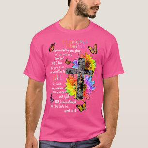 T-shirt Tournesol Jésus Croix Papillon Je Peux Imaginer Ch