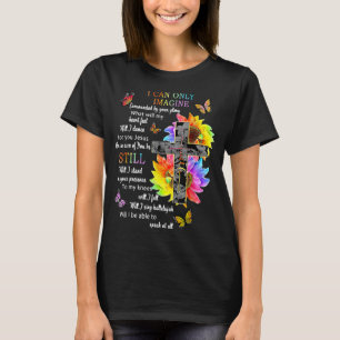 T-shirt Tournesol Jésus Croix Papillon Je Peux Imaginer Ch