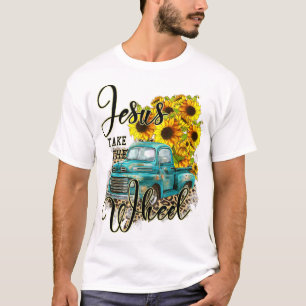 T-shirt Tournesol Jésus Prendre La Roue Christian Leop Cad